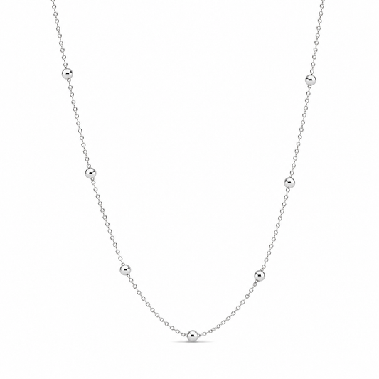 Silver ball necklace 42cm. 45cm, 50cm