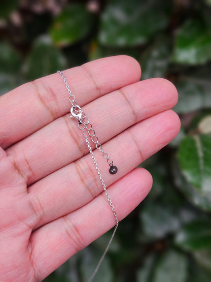 Rhodium Plated Freshwater Pearl Necklace Paru