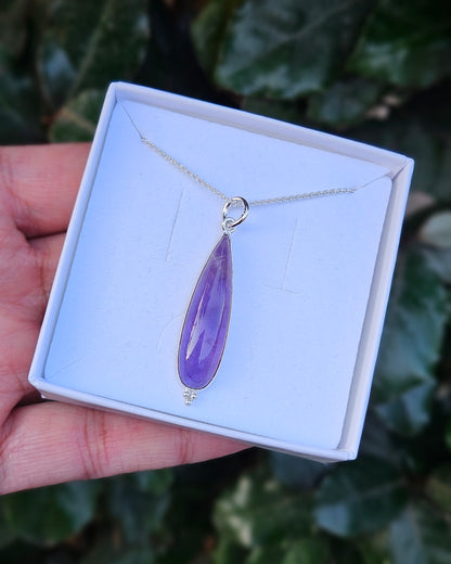 Amethyst Necklace Sage