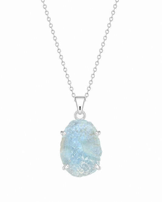 Raw Aquamarine Yoruba Necklace