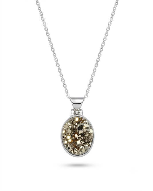 Raw Pyrite Necklace Virtus