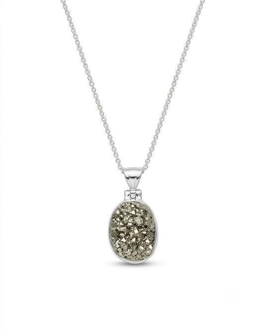 Oval Pyrite Necklace Liam