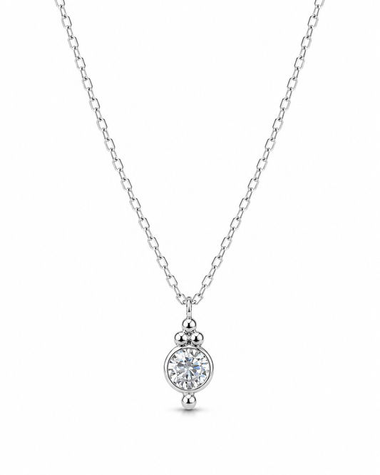 Silver Zirconia Necklace Siena
