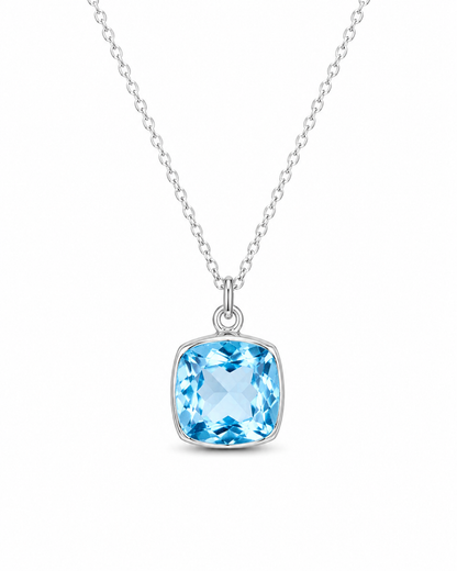 Blauw Topaas Ketting Bodan