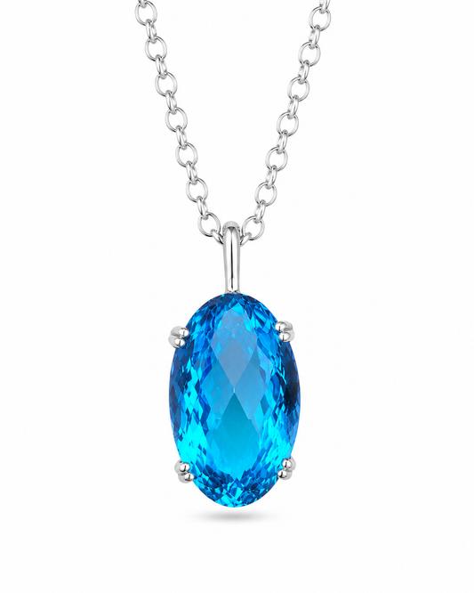 Blue Topaz Necklace Tislit