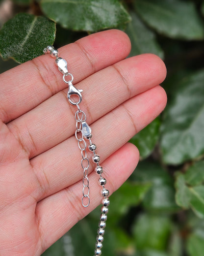 Zilveren Bolletjes ketting Kenza
