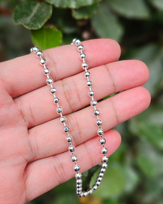 Zilveren Bolletjes ketting Kenza