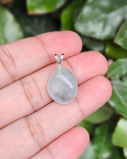 Vrijvorm Blauw Topaas Hanger Aqua