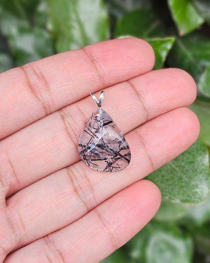 Freeform Rutilated Quartz Pendant Yuki