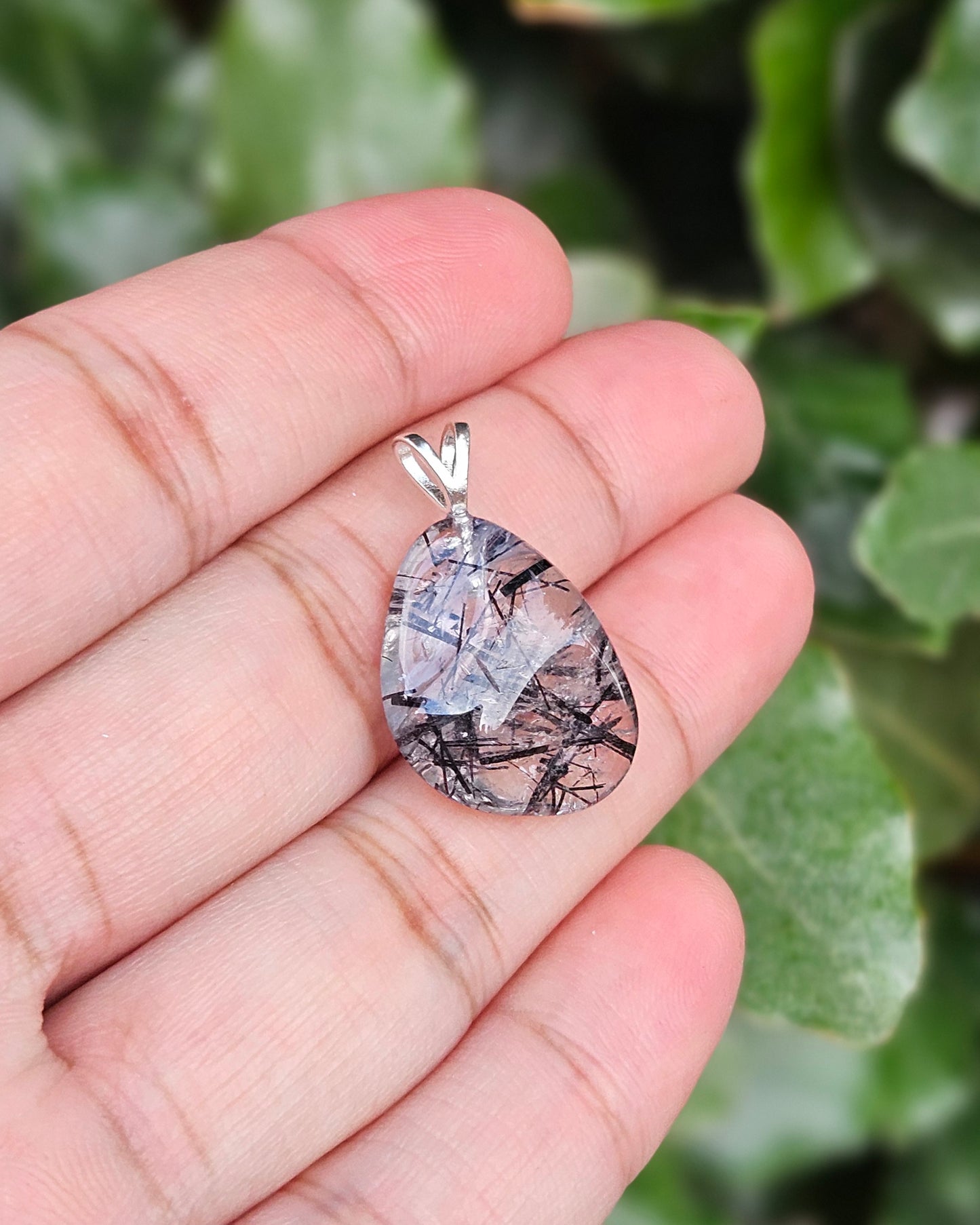 Freeform Rutilated Quartz Pendant Yuki