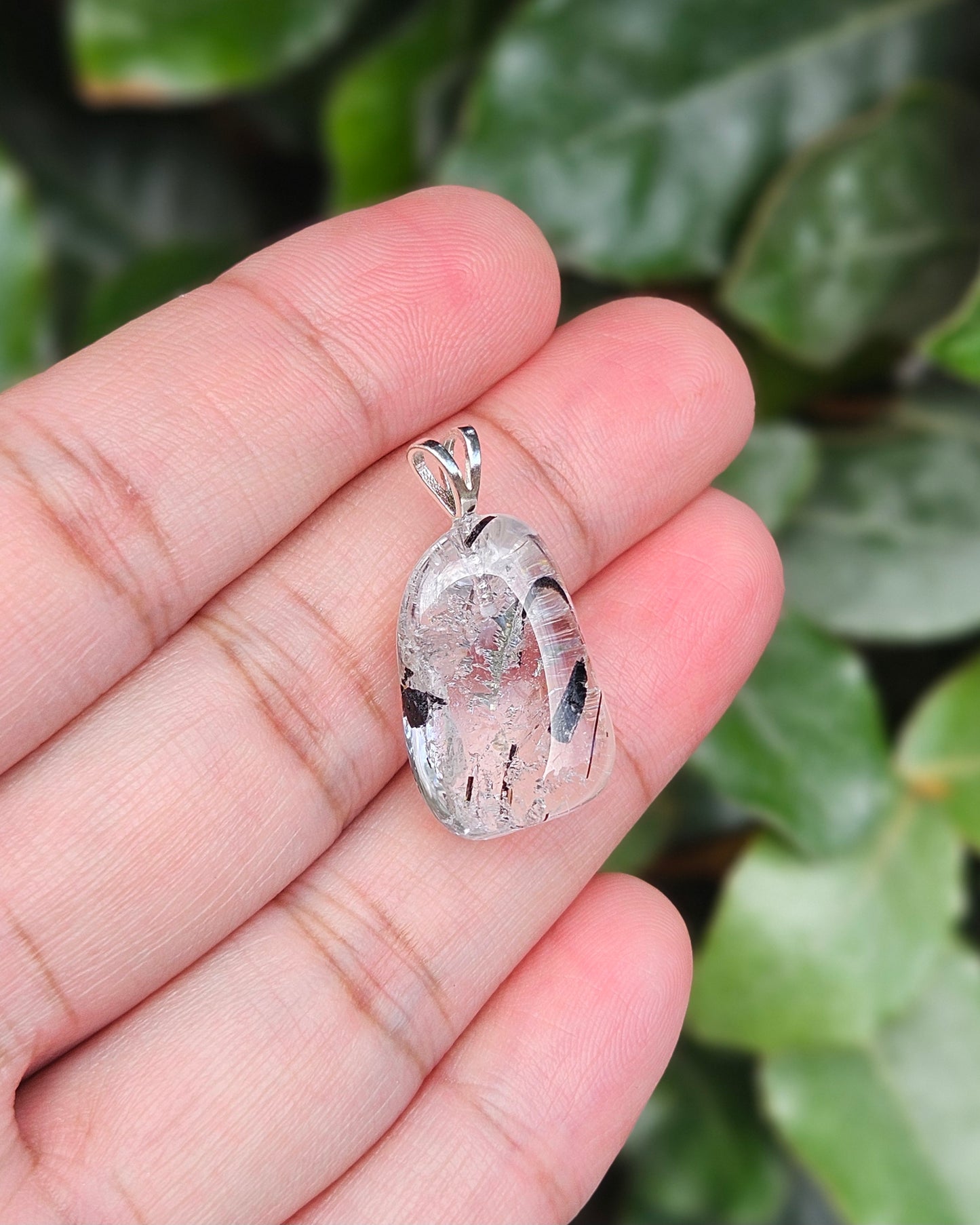 Freeform Rutilated Quartz Pendant Mireille