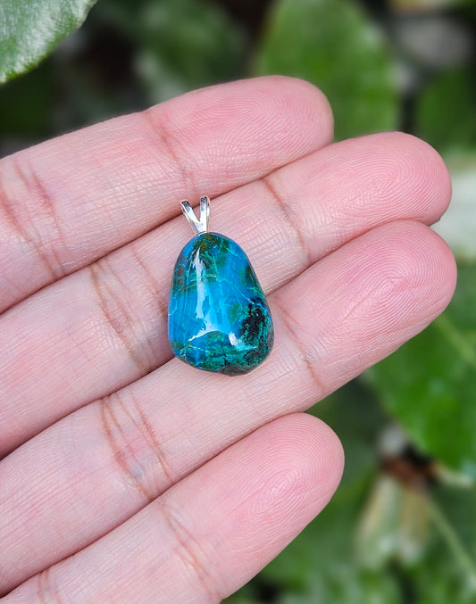 Freeform Chrysocolla Pendant Djarro
