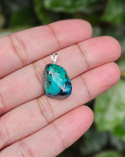 Freeform Chrysocolla Pendant Aileen