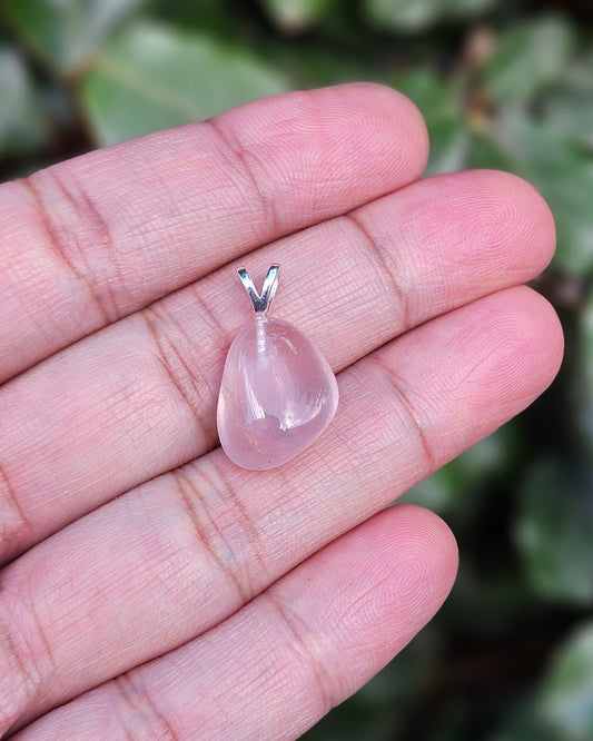 Freeform Rose Quartz Pendant Miki