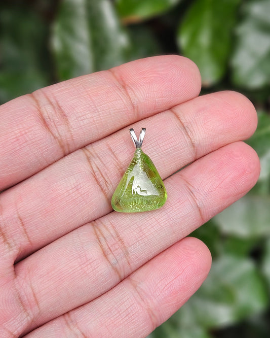 Freeform Peridot Pendant Manu