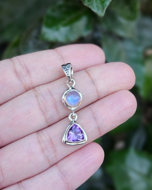 Amethist en Maansteen Hanger Power Crystals