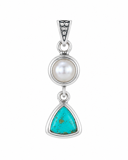 Zoetwaterparel en Turquoise Hanger Azure Parel