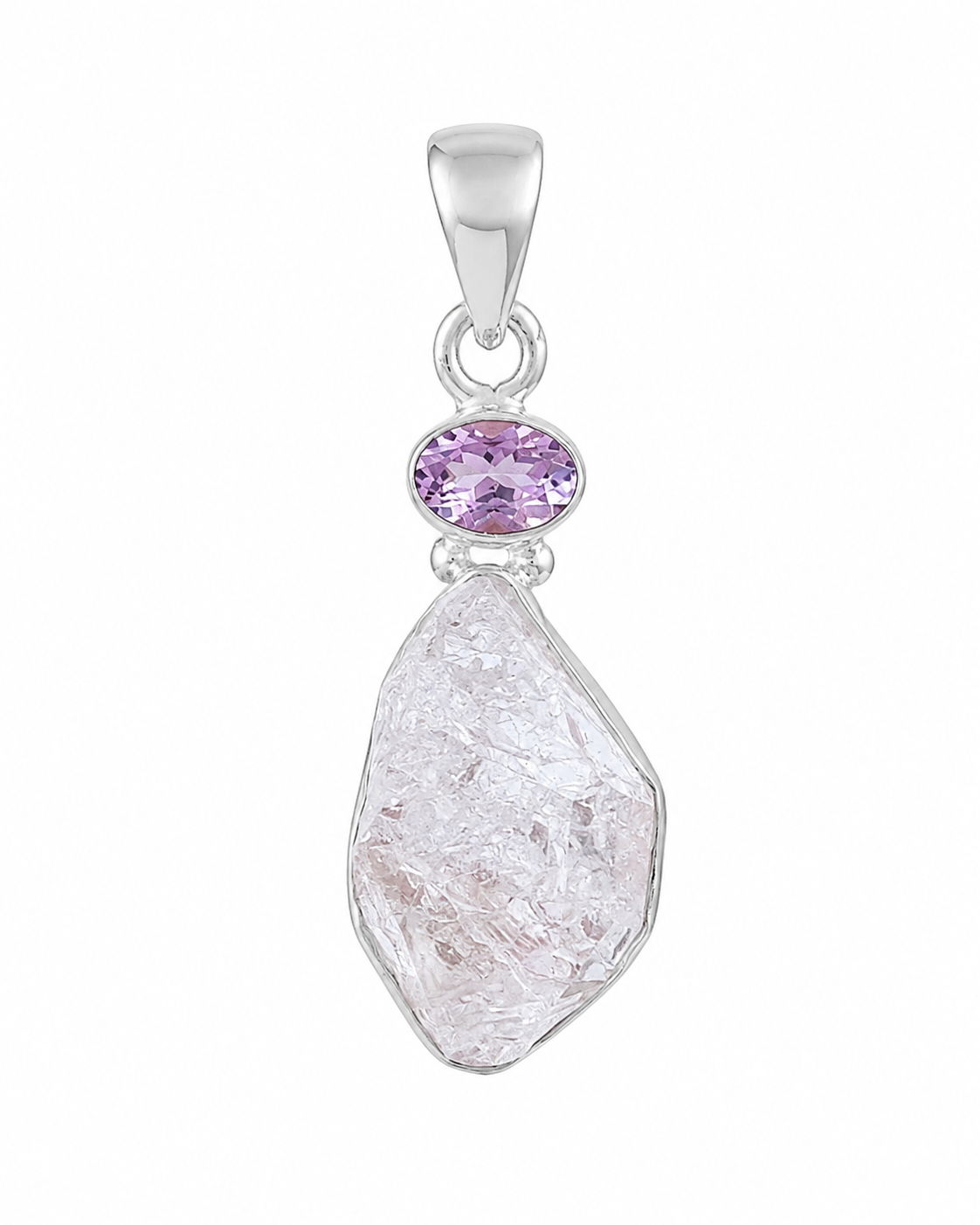 Herkimer Diamant En Amethist Hanger Karla
