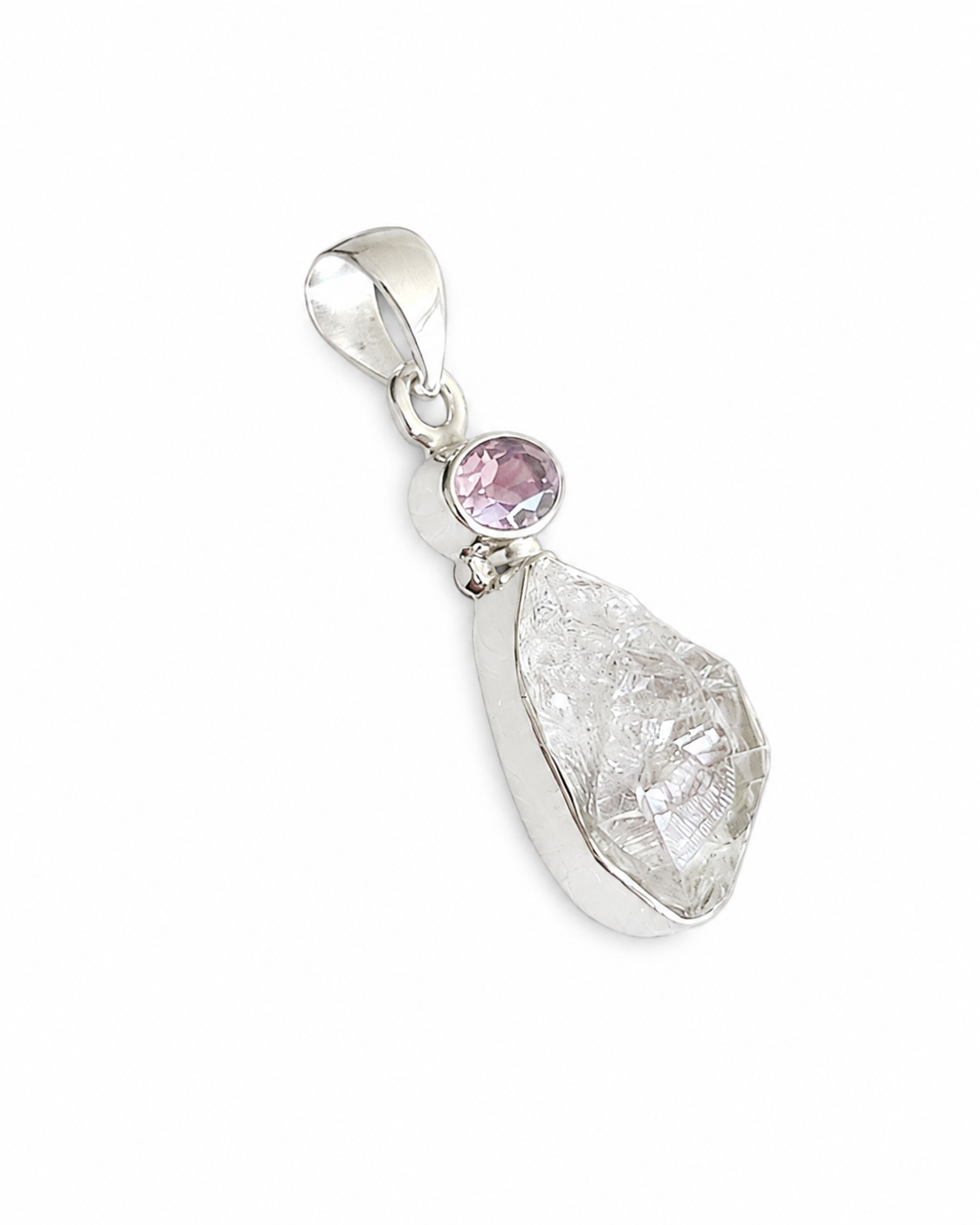 Herkimer Diamant En Amethist Hanger Karla