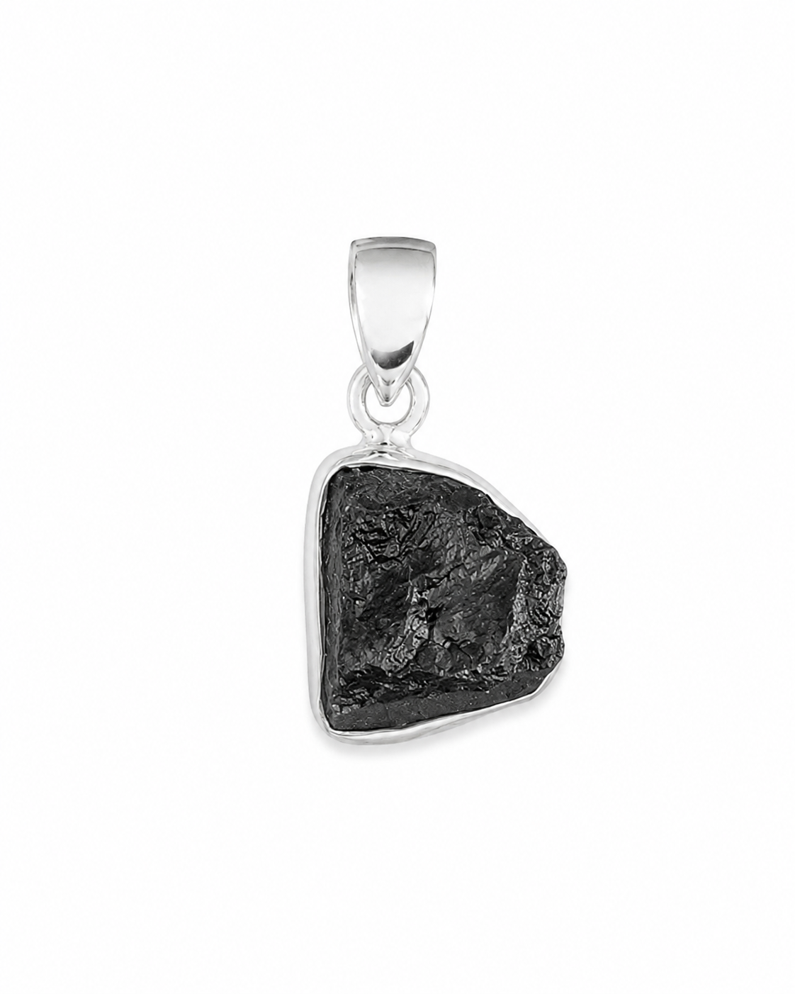 Raw Black Tourmaline Pendant Tova