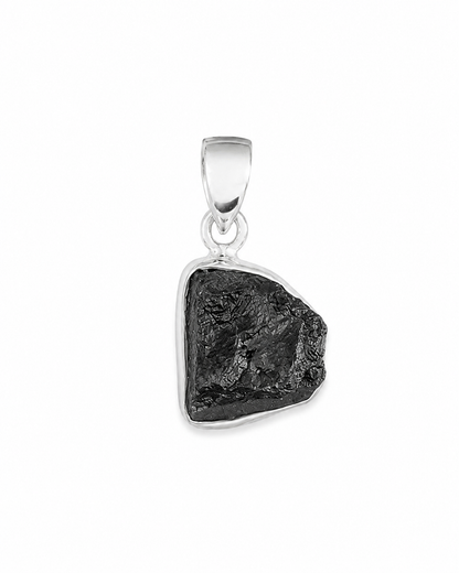 Raw Black Tourmaline Pendant Tova