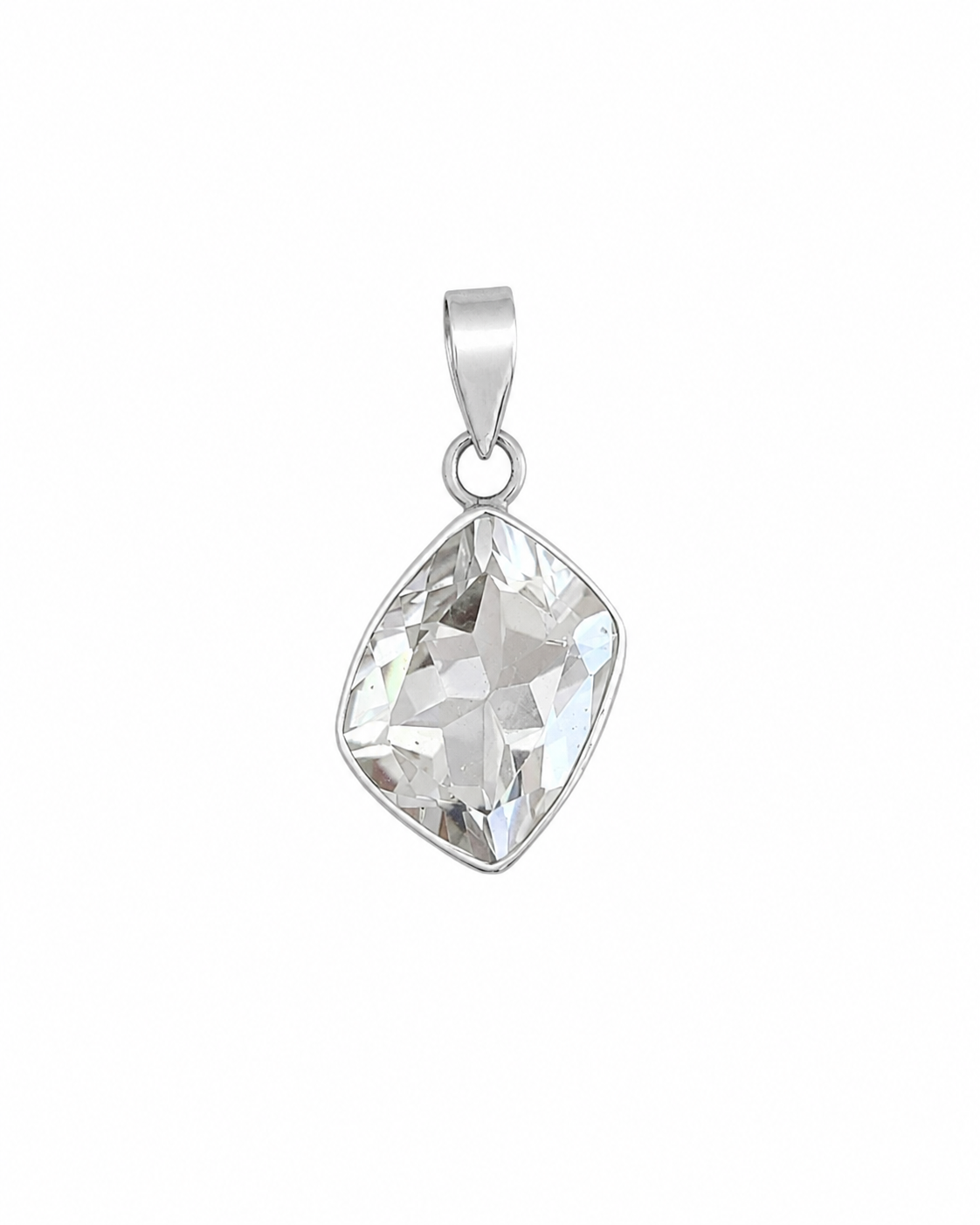 Facet Geslepen Bergkristal Hanger Sora