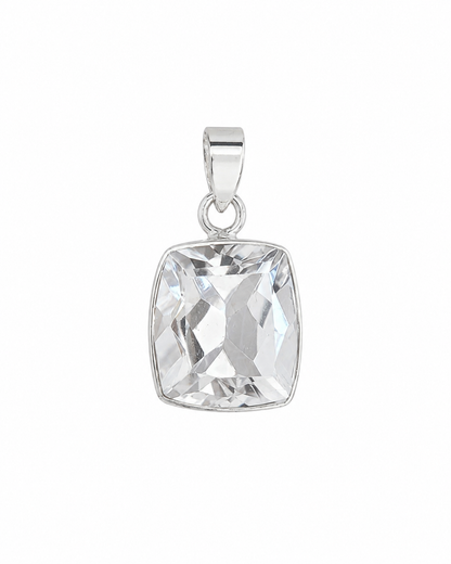 Facet Geslepen Bergkristal Hanger Sade