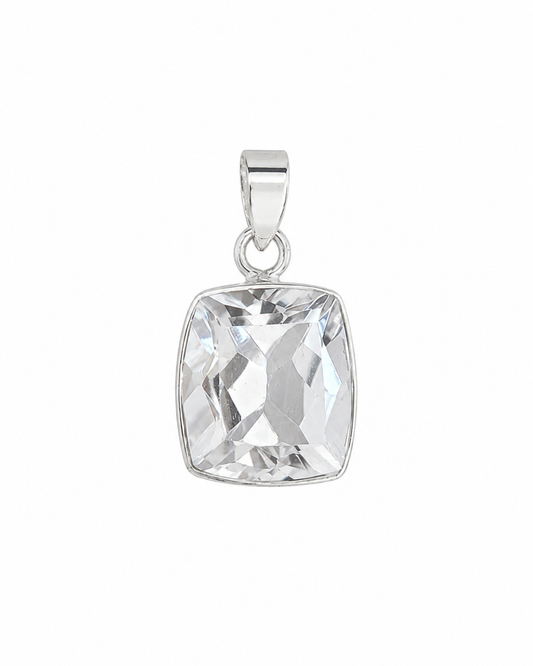 Faceted Cut Rock Crystal Sade Pendant