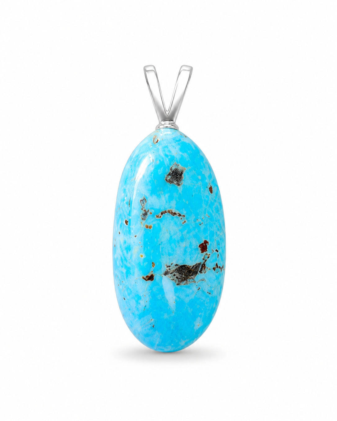 Gepolijste Kingman Turquoise Hanger Chimalis