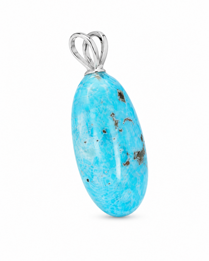 Gepolijste Kingman Turquoise Hanger Chimalis