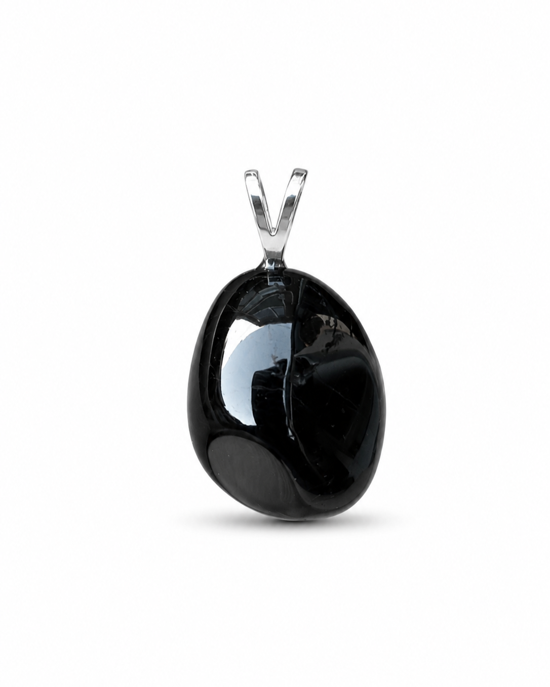 Polished Black Tourmaline Pendant Takeshi