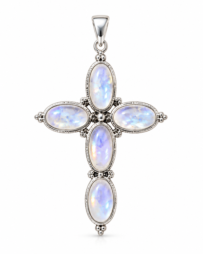 Moonstone Cross Pendant Livana