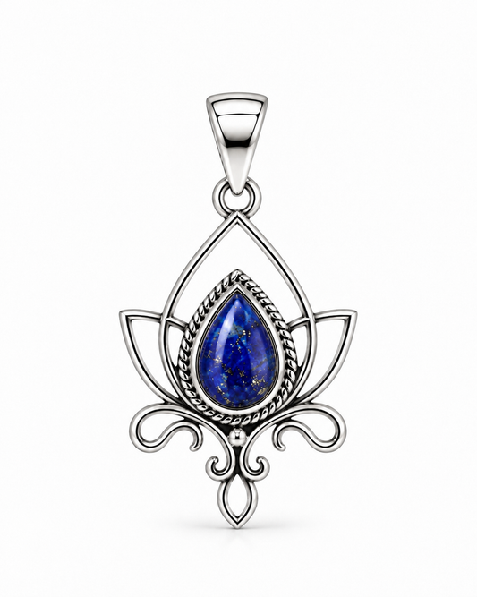 Lapis Lazuli Lotus Hanger Audrey