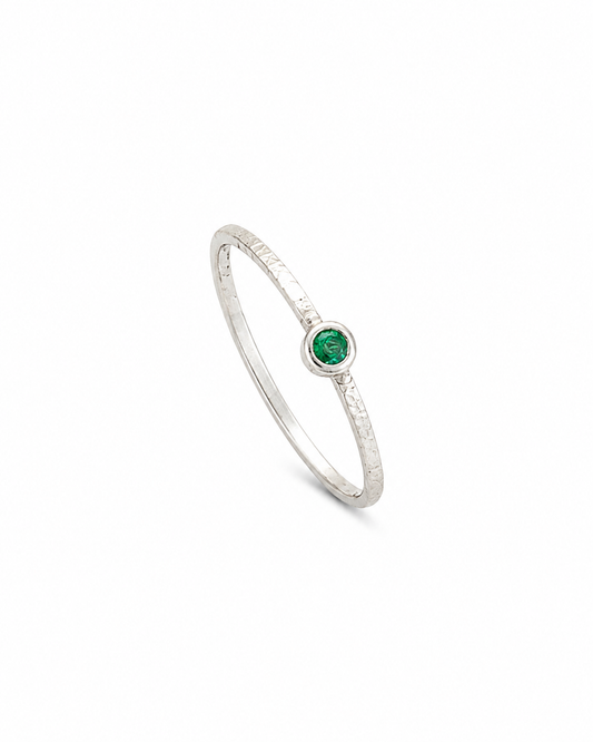 Zilveren Smaragd Ring Zuri