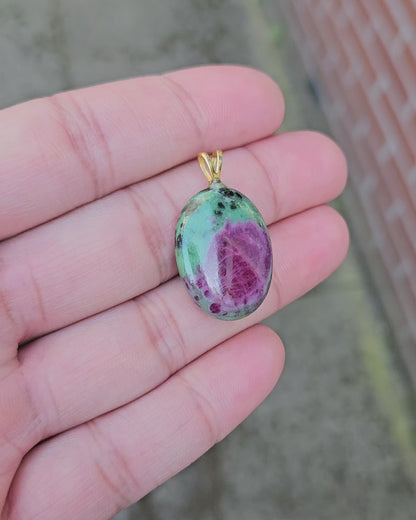 Ruby in Zoisite Chachu Pendant