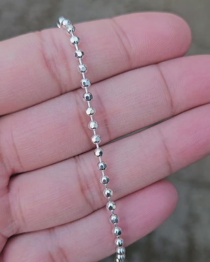 Silver Ball Chain Necklace Finna