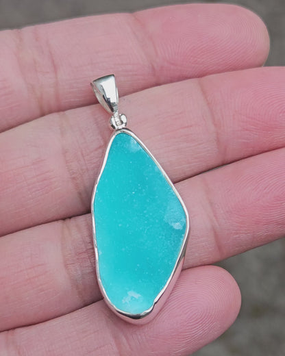Hemimorfiet Druzy Hanger Aquaria