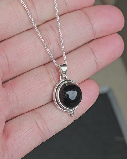 Zwarte Onyx Hanger Leonora