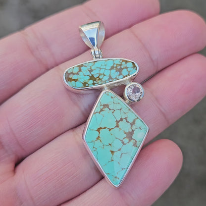 Nevada Turquoise Hanger Met Champagne Topaas