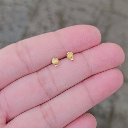 Citrine Alpa Stud Earrings