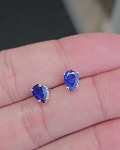 Blauw Saffier Oorknoppen Ariadne